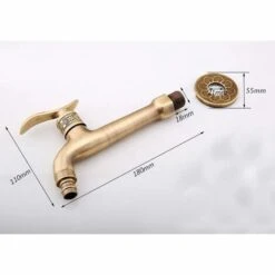 TINOR Robinet En Laiton Antique Avec Poignée à Levier, Laiton Aspect Ancien（G1/2） -Promos Raccord d'arrosage Magasin 52692026 3