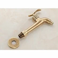 TINOR Robinet En Laiton Antique Avec Poignée à Levier, Laiton Aspect Ancien（G1/2） -Promos Raccord d'arrosage Magasin 52692026 4