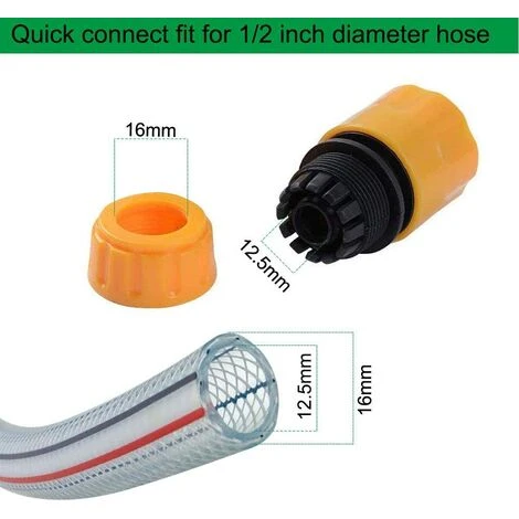 TINOR Embout Tuyau D'arrosage 10pcs, Raccord Tuyau D'arrosage, Jardin En Plastique Raccords D'Arrosage Rapides, Raccord Arrosage, Embout Arrosage, Raccord Tuyau, Jardin Raccords D'Arrosage Rapides 5 TINOR Embout Tuyau D'arrosage 10pcs, Raccord Tuyau D'arrosage, Jardin En Plastique Raccords D'Arrosage Rapides, Raccord Arrosage, Embout Arrosage, Raccord Tuyau, Jardin Raccords D'Arrosage Rapides – Image 3