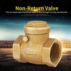 TINOR Clapet Anti-Retour, Clapet Anti-Retour à Battant DN20 232PSI 3/4 Femelle Clapet Anti-Retour D'Eau En Laiton Clapet à Filetage Unidirectionnel Non-Retour Pour Éviter Le Reflux D'Eau -Promos Raccord d'arrosage Magasin 52978003 3