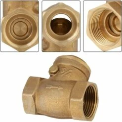 TINOR Clapet Anti-Retour, Clapet Anti-Retour à Battant DN20 232PSI 3/4 Femelle Clapet Anti-Retour D'Eau En Laiton Clapet à Filetage Unidirectionnel Non-Retour Pour Éviter Le Reflux D'Eau -Promos Raccord d'arrosage Magasin 52978003 4