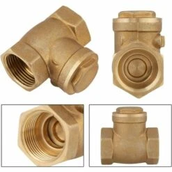 TINOR Clapet Anti-Retour, Clapet Anti-Retour à Battant DN20 232PSI 3/4 Femelle Clapet Anti-Retour D'Eau En Laiton Clapet à Filetage Unidirectionnel Non-Retour Pour Éviter Le Reflux D'Eau -Promos Raccord d'arrosage Magasin 52978003 5