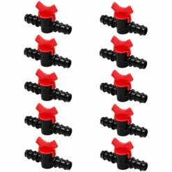 SUPERMARKET 10 Pièces Robinet De Jardin Pour Tuyau, Tuyau Vanne D'irrigation, Robinet D'arrêt Raccord En Plastique, Plastique Robinet De Jardin, Pour Le Contrôle De La Vanne D'eau De Jardin Extérieur,Superma
