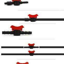 SUPERMARKET 10 Pièces Robinet De Jardin Pour Tuyau, Tuyau Vanne D'irrigation, Robinet D'arrêt Raccord En Plastique, Plastique Robinet De Jardin, Pour Le Contrôle De La Vanne D'eau De Jardin Extérieur，Superma -Promos Raccord d'arrosage Magasin 53315019 4