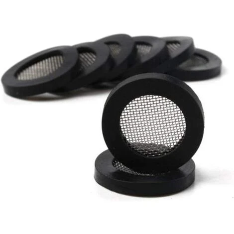 20Pcs Joint En Caoutchouc Avec 304 En Acier Inoxydable Net Pomme De Douche Filtre Plomberie Tuyau Joint De Robinet Pièce De Rechange Rondelle Évier Crépine Outil 4 Point (Noir) GrooFoo 6 20Pcs Joint En Caoutchouc Avec 304 En Acier Inoxydable Net Pomme De Douche Filtre Plomberie Tuyau Joint De Robinet Pièce De Rechange Rondelle Évier Crépine Outil 4 Point (Noir) GrooFoo – Image 5