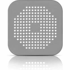 TINOR Francaise Filtre Cheveux Douche--Attrape Cheveux Douche|Gris OU Blanc|Filtre Evier/Baignoire/Douche En Silicone-Bouchon Caoutchouc Salle De Bain/Cuisine,14*14cm (Gris,2pièce)