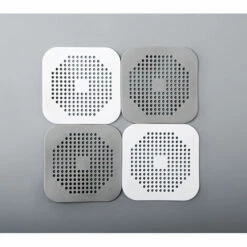 TINOR Francaise Filtre Cheveux Douche--Attrape Cheveux Douche|Gris OU Blanc|Filtre Evier/Baignoire/Douche En Silicone-Bouchon Caoutchouc Salle De Bain/Cuisine，14*14cm (Gris，2pièce) -Promos Raccord d'arrosage Magasin 53994769 3