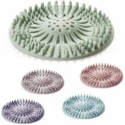 TINOR 5 Pièces Couvercles De Drain De Douche, Filtre Attrape Cheveux Douche Silicone Tube Drainer Attrape Cheveux Bouchon Avec Ventouse Pour Cuisine Salle De Bain