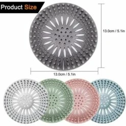 TINOR 5 Pièces Couvercles De Drain De Douche, Filtre Attrape Cheveux Douche Silicone Tube Drainer Attrape Cheveux Bouchon Avec Ventouse Pour Cuisine Salle De Bain -Promos Raccord d'arrosage Magasin 53994862 4