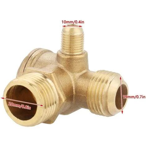 Fei Yu Clapet Anti-Retour De Compresseur D'Air à 90 Degrés Filetage Mâle En Laiton De Pression Normale Accessoires De Clapet 20 * 19 * 10mm 4 Fei Yu Clapet Anti-Retour De Compresseur D'Air à 90 Degrés Filetage Mâle En Laiton De Pression Normale Accessoires De Clapet 20 * 19 * 10mm – Image 2