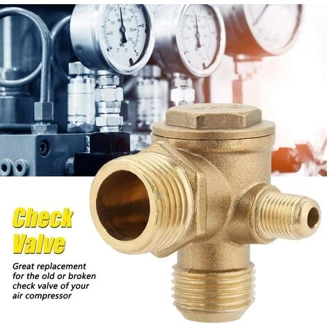 Fei Yu Clapet Anti-Retour De Compresseur D'Air à 90 Degrés Filetage Mâle En Laiton De Pression Normale Accessoires De Clapet 20 * 19 * 10mm 5 Fei Yu Clapet Anti-Retour De Compresseur D'Air à 90 Degrés Filetage Mâle En Laiton De Pression Normale Accessoires De Clapet 20 * 19 * 10mm – Image 3