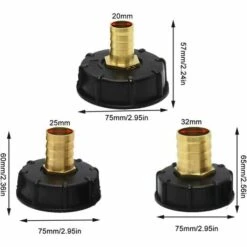 DENUOTOP 3Pcs Mamelon Raccord Rapide Pour Cuve 1000 L, Multitanks Raccord, Laiton Connecteur De Tuyau, Adaptateur De Réservoir IBC (20mm+25mm+32mm) 11 DENUOTOP 3Pcs Mamelon Raccord Rapide Pour Cuve 1000 L, Multitanks Raccord, Laiton Connecteur De Tuyau, Adaptateur De Réservoir IBC (20mm+25mm+32mm) -Promos Raccord d'arrosage Magasin 54158644 5