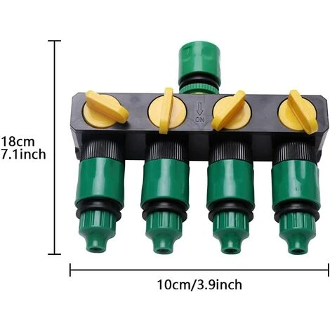 BENOBBY KIDS Répartiteur à 4 Voies, Distributeur 4 Voie,tuyau De Jardin, Séparateur De Tuyau Réglable Et Verrouillable, Multiraccord Pour Le Jardin Et La Vie à La Maison,un Paquet(noir + Vert) 5 BENOBBY KIDS Répartiteur à 4 Voies, Distributeur 4 Voie,tuyau De Jardin, Séparateur De Tuyau Réglable Et Verrouillable, Multiraccord Pour Le Jardin Et La Vie à La Maison,un Paquet(noir + Vert) – Image 3