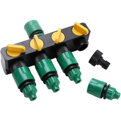 BENOBBY KIDS Répartiteur à 4 Voies, Distributeur 4 Voie,tuyau De Jardin, Séparateur De Tuyau Réglable Et Verrouillable, Multiraccord Pour Le Jardin Et La Vie à La Maison,un Paquet(noir + Vert) 6 BENOBBY KIDS Répartiteur à 4 Voies, Distributeur 4 Voie,tuyau De Jardin, Séparateur De Tuyau Réglable Et Verrouillable, Multiraccord Pour Le Jardin Et La Vie à La Maison,un Paquet(noir + Vert) – Image 4