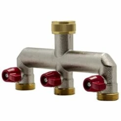 RAIN Rampe Avec Vannes 3 Voies En Laiton -Promos Raccord d'arrosage Magasin 54593503 5