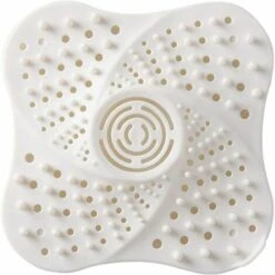 BARES Protection De Drain De Silicone,Filtre De Couverture De Drain De Baignoire Avec Ventouse,Filtre à Cheveux Douche,Filtre Évier En Silicone,pour Évier De Douche,Baignoire (Blanc)