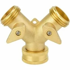 BEARSU Adaptateur De Raccord De Tuyau En Laiton à Double Sortie De 3/4 Po Pour Arrosage De Jardin -Promos Raccord d'arrosage Magasin 54846216 3