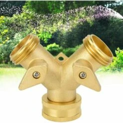 BEARSU Adaptateur De Raccord De Tuyau En Laiton à Double Sortie De 3/4 Po Pour Arrosage De Jardin -Promos Raccord d'arrosage Magasin 54846216 4