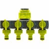 ASUPERMALL Répartiteurs De Tuyau D'Arrosage à 4 Voies Pour Robinet D'Arrosage, Vert Et Gris 2 ASUPERMALL Répartiteurs De Tuyau D'Arrosage à 4 Voies Pour Robinet D'Arrosage, Vert Et Gris -Promos Raccord d'arrosage Magasin 55282840 1