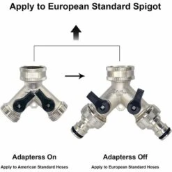ZHUOXUAN Tuyau D'arrosage Splitter, 2 Voies Robinet De Jardin Robinet 3/4" Y Raccord De Tuyau Pour Robinet D'extérieur Avec Connecteurs Et Rondelles -Promos Raccord d'arrosage Magasin 55488337 3