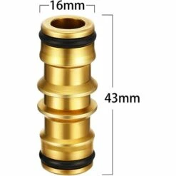 REGALI Zhanmai Paquet De 2 Raccords De Tuyau De Jardin En Laiton Pour Robinet De Tuyau De Jardin (Double Connecteur Mâle En Laiton) -Promos Raccord d'arrosage Magasin 55762561 4