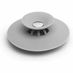 PERLE RARE Flex Drain Stop. Bonde De Baignoire Et Douche, Avec Fonction Attrape-cheveux, Coloris Gris.（3pcs）