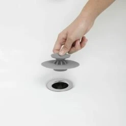 PERLE RARE Flex Drain Stop. Bonde De Baignoire Et Douche, Avec Fonction Attrape-cheveux, Coloris Gris.（3pcs） -Promos Raccord d'arrosage Magasin 55869548 5