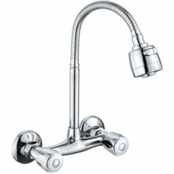 LUCKY-88 Corps Principal Du Robinet En Cuivre Dans Le Mur, Double Poignée Chaude Et Froide Pour La Piscine De Buanderie De La Salle De Bain De La Cuisine (sortie D'eau Universelle Du Robinet Mural)