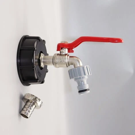 CATHERINE S60X6 IBC Raccord Robinet En Alliage, 1/2" (13mm) Avec Raccord De Tuyau 3 CATHERINE S60X6 IBC Raccord Robinet En Alliage, 1/2" (13mm) Avec Raccord De Tuyau