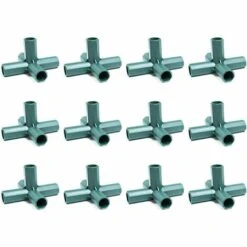 CADEAUX Lot De 12 Connecteurs En PVC 5 Voies 16 Mm Pour Cadre De Serre Robuste -Promos Raccord d'arrosage Magasin 56381687 3