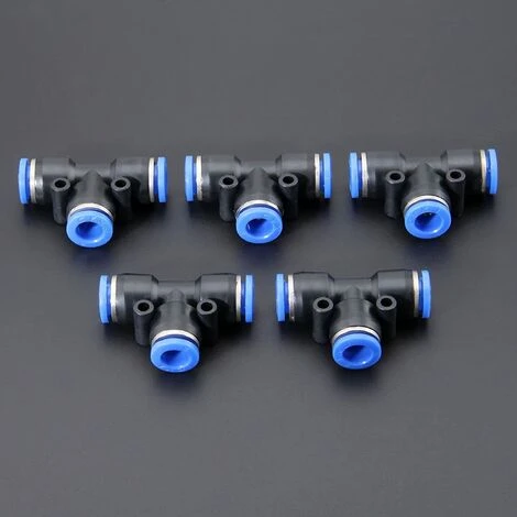 CHANCEY 5pcs Tuyau D'arrosage Raccord De Tuyau Connecteur De Robinet Tuyau De Raccords Rapides Pneumatiques à 3 Voies Connecteur Push-in-8mm Pour Raccorder Le Raccord De Tuyau D'eau,SEMAket,noir+bleu 6 CHANCEY 5pcs Tuyau D'arrosage Raccord De Tuyau Connecteur De Robinet Tuyau De Raccords Rapides Pneumatiques à 3 Voies Connecteur Push-in-8mm Pour Raccorder Le Raccord De Tuyau D'eau,SEMAket,noir+bleu – Image 4