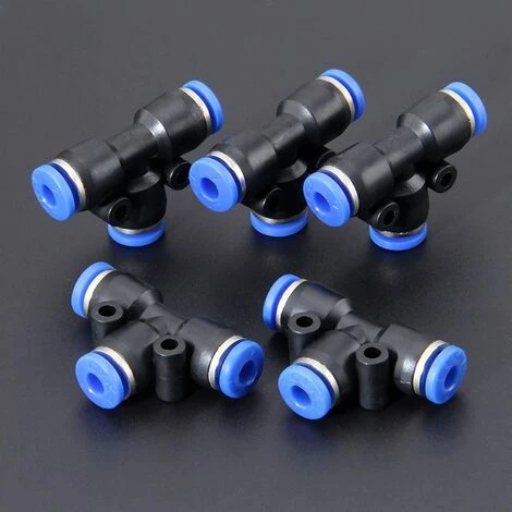 CHANCEY 5pcs Tuyau D'arrosage Raccord De Tuyau Connecteur De Robinet Tuyau De Raccords Rapides Pneumatiques à 3 Voies Connecteur Push-in-8mm Pour Raccorder Le Raccord De Tuyau D'eau,SEMAket,noir+bleu 7 CHANCEY 5pcs Tuyau D'arrosage Raccord De Tuyau Connecteur De Robinet Tuyau De Raccords Rapides Pneumatiques à 3 Voies Connecteur Push-in-8mm Pour Raccorder Le Raccord De Tuyau D'eau,SEMAket,noir+bleu – Image 5
