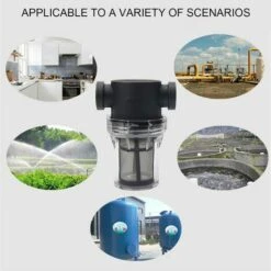 ROSIER Filtre Pipeline 1/2", Filtre à Eau En Ligne Avec Filtre En Acier Inoxydable 100 Mailles, Filtre à Eau Haut Débit Pour Arrosage De Jardin,VEBTles -Promos Raccord d'arrosage Magasin 56626365 3