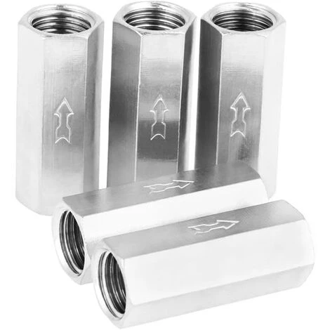 BARES 5pcs Clapet Anti-Retour Hexagonal En Cuivre 1/4 '' Femelle Fileté Complet Port Clapet Anti-Retour Air Accessoire Soupape De Contrôle Accessoire Pièces De Rechange 6 BARES 5pcs Clapet Anti-Retour Hexagonal En Cuivre 1/4 '' Femelle Fileté Complet Port Clapet Anti-Retour Air Accessoire Soupape De Contrôle Accessoire Pièces De Rechange – Image 4