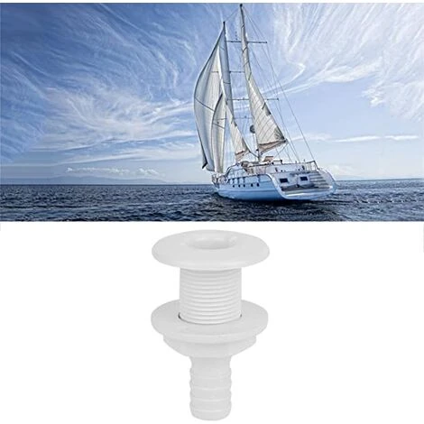 GUAZHUNIFR Raccord Traversant De Coque 3/4In En Plastique Marine Traversant Coque Raccords D'échappement Bouchon Vidange Bateau Sortie De Vidange D'Accessoire Marin Blanc.Gu.B/bon 6 GUAZHUNIFR Raccord Traversant De Coque 3/4In En Plastique Marine Traversant Coque Raccords D'échappement Bouchon Vidange Bateau Sortie De Vidange D'Accessoire Marin Blanc.Gu.B/bon – Image 4