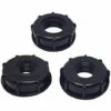 ROSIER 3PCS IBC Bouchon De Réservoir Plastique Adaptateurs En S60x6 Raccord Rapide Et Pour Réservoir D'eau 1/2 ' 3/4 ' 1 ' Connecteur Joints Filetés En Adaptateurs Pour Le Jardin De La Maison-Noir ——VEBTles