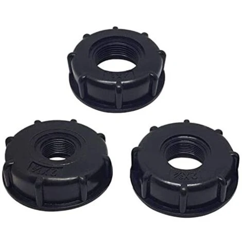 ROSIER 3PCS IBC Bouchon De Réservoir Plastique Adaptateurs En S60x6 Raccord Rapide Et Pour Réservoir D'eau 1/2 ' 3/4 ' 1 ' Connecteur Joints Filetés En Adaptateurs Pour Le Jardin De La Maison-Noir ——VEBTles 3 ROSIER 3PCS IBC Bouchon De Réservoir Plastique Adaptateurs En S60x6 Raccord Rapide Et Pour Réservoir D'eau 1/2 ' 3/4 ' 1 ' Connecteur Joints Filetés En Adaptateurs Pour Le Jardin De La Maison-Noir ——VEBTles