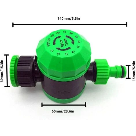 ROSIER Ardin Arrosage Minuterie 2 Heures Automatique Mécanique Programmateur Jardin Irrigation Contrôleur Système Durable(15*8.5*8.5cm) ——VEBTles 4 ROSIER Ardin Arrosage Minuterie 2 Heures Automatique Mécanique Programmateur Jardin Irrigation Contrôleur Système Durable(15*8.5*8.5cm) ——VEBTles – Image 2