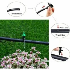 ROSIER 60Pcs Émetteur De Goutte à Goutte D'Irrigation, 3 Tailles Émetteur De Goutteur D'Irrigation De Drapeau De Jardin, Pour Pelouse, Arbres, Arbustes, Jardin (4L/H Noir, 8L/H Bleu, 16L/H Vert) ——VEBTles -Promos Raccord d'arrosage Magasin 57764146 4