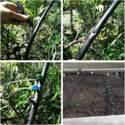 ROSIER 60Pcs Émetteur De Goutte à Goutte D'Irrigation, 3 Tailles Émetteur De Goutteur D'Irrigation De Drapeau De Jardin, Pour Pelouse, Arbres, Arbustes, Jardin (4L/H Noir, 8L/H Bleu, 16L/H Vert) ——VEBTles -Promos Raccord d'arrosage Magasin 57764146 5