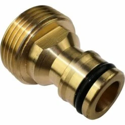 GRID COOL 47449 - 2 Adaptateurs Mâles 3/4'' - Raccord Rapide Pour Robinet - Filetage Extérieur - Nez De Robinet - Accessoire/Outil De Jardin/Plomberie/Irrigation - Laitonné -Promos Raccord d'arrosage Magasin 58349179 3