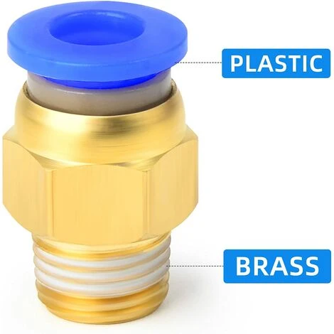 BEARSU 2 Pcs 6mm Tube OD X 1/8 BSP Mâle Droit Push To Connect Raccords (PC6-01) 7 BEARSU 2 Pcs 6mm Tube OD X 1/8 BSP Mâle Droit Push To Connect Raccords (PC6-01) – Image 5