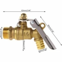 MACARON Robinet De Jardin En Laiton Pour Extérieur Robinet Antivol Ouverture Rapide Filetage Laiton 4 Points Dn15 LO-Ron -Promos Raccord d'arrosage Magasin 58481905 5