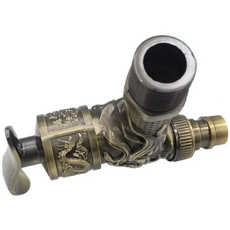 MACARON Robinet Mural RéTro En Laiton, Robinet Exterieur Jardin G1/2", Robinet En Laiton Antique, Robinet Mural Vintage, Antique Cuivre Dragon Sculpté Robinet Pour Cuisine Bain Jardin LO-Ron 4 MACARON Robinet Mural RéTro En Laiton, Robinet Exterieur Jardin G1/2", Robinet En Laiton Antique, Robinet Mural Vintage, Antique Cuivre Dragon Sculpté Robinet Pour Cuisine Bain Jardin LO-Ron – Image 2