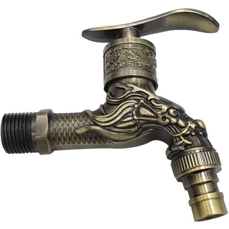 MACARON Robinet Mural RéTro En Laiton, Robinet Exterieur Jardin G1/2", Robinet En Laiton Antique, Robinet Mural Vintage, Antique Cuivre Dragon Sculpté Robinet Pour Cuisine Bain Jardin LO-Ron 6 MACARON Robinet Mural RéTro En Laiton, Robinet Exterieur Jardin G1/2", Robinet En Laiton Antique, Robinet Mural Vintage, Antique Cuivre Dragon Sculpté Robinet Pour Cuisine Bain Jardin LO-Ron – Image 4