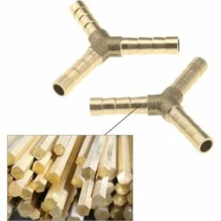 MACARON Barbe En Laiton Raccord De Tuyau Y-Type 3 Voies Joint De Tuyaux Connecteur Adaptateur 1/4 Pouces Compatible Pour Air Eau Mazout (5pcs 6mm)LO-Ron 9 MACARON Barbe En Laiton Raccord De Tuyau Y-Type 3 Voies Joint De Tuyaux Connecteur Adaptateur 1/4 Pouces Compatible Pour Air Eau Mazout (5pcs 6mm)LO-Ron -Promos Raccord d'arrosage Magasin 58481916 3