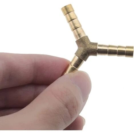 MACARON Barbe En Laiton Raccord De Tuyau Y-Type 3 Voies Joint De Tuyaux Connecteur Adaptateur 1/4 Pouces Compatible Pour Air Eau Mazout (5pcs 6mm)LO-Ron 6 MACARON Barbe En Laiton Raccord De Tuyau Y-Type 3 Voies Joint De Tuyaux Connecteur Adaptateur 1/4 Pouces Compatible Pour Air Eau Mazout (5pcs 6mm)LO-Ron – Image 4