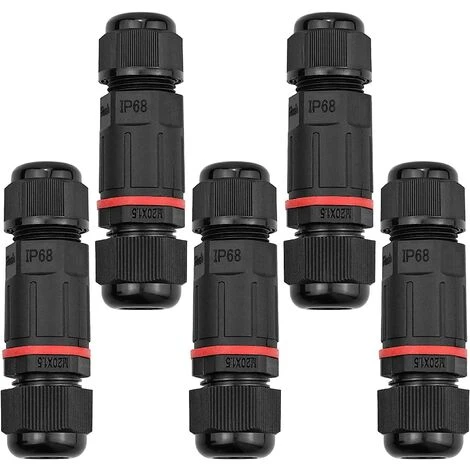 ALMI 5 Pcs Boîte De Derivation Étanche, Connecteur Électrique Éxterieur IP68, Connecteurs Boîtier Et Câble Électrique Extérieur Ø 1-13mm - Noir 3 ALMI 5 Pcs Boîte De Derivation Étanche, Connecteur Électrique Éxterieur IP68, Connecteurs Boîtier Et Câble Électrique Extérieur Ø 1-13mm - Noir