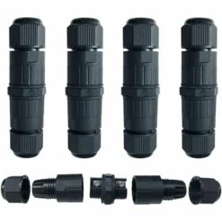 ALMI 4Pcs Premium Boîtes De Jonction, 3 Broches Connecteur De Câble, Connecteur Étanche IP68, Connecteurs Boîtier Électrique Extérieur 5～9mm (Vis Type)