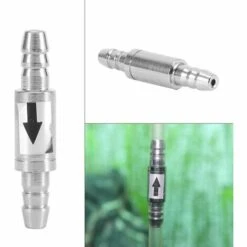 CHANCEY Clapet Anti-Retour Anti-Retour En Acier Inoxydable Anti-Corrosion Et CO2 Durable Pour Système De CO2 D'aquarium Diffuseur De CO2 D'aquarium Et Air，SEMAket -Promos Raccord d'arrosage Magasin 58534733 4